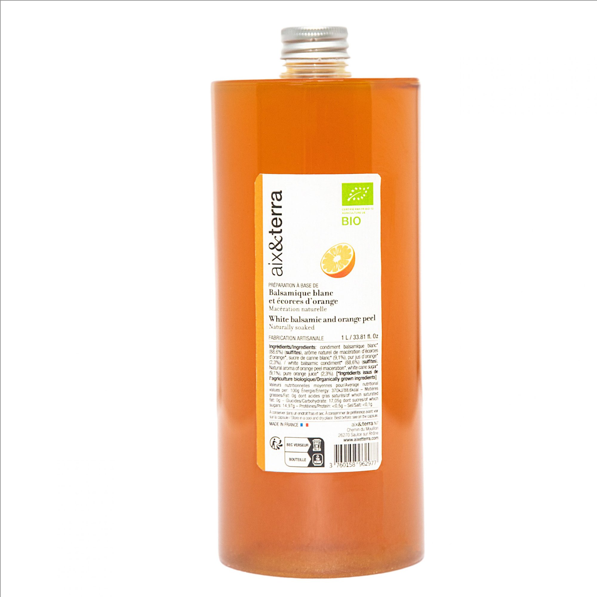 Balsamique blanc et écorces d'orange BIO 1L (Préparation à base de) -  Aix&Terra